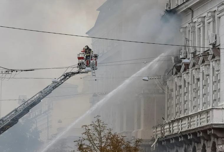 Russia strikes Ukraine Security Service headquarters in central Kyiv